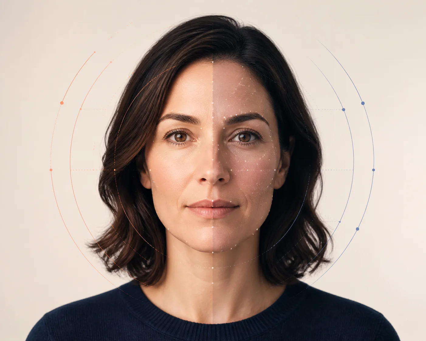 Illustration montrant comment la lumière et les repères du visage peuvent influencer une estimation d’âge